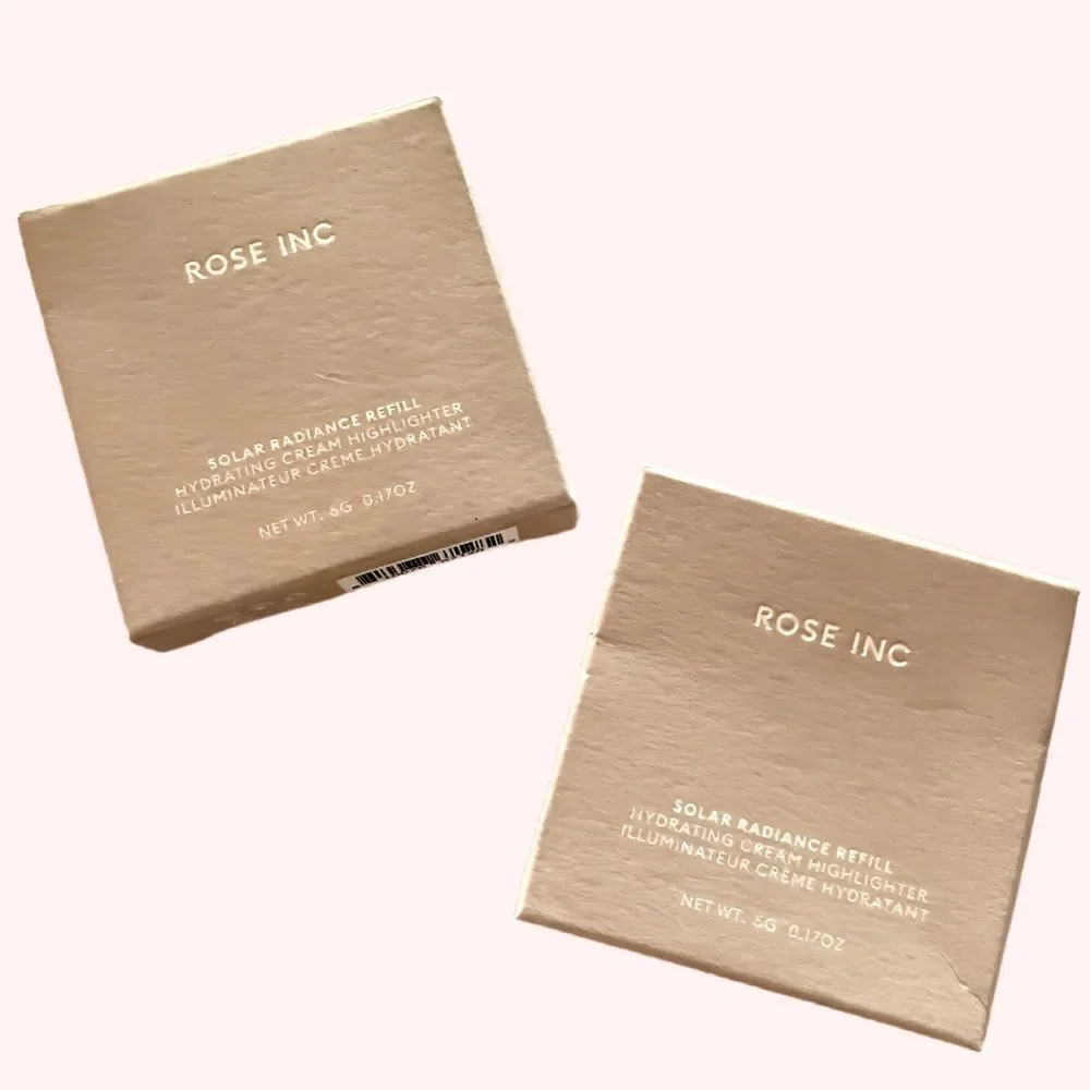 ROSE INC SOLAR RADIANCE REFILLS HYDRATING CREAM HIGHLIGHTER GLANCING + PRISMATIC